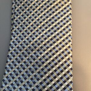 Elegant Blue and Black Checkered Tie